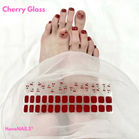 Pedicure Cherry Glass